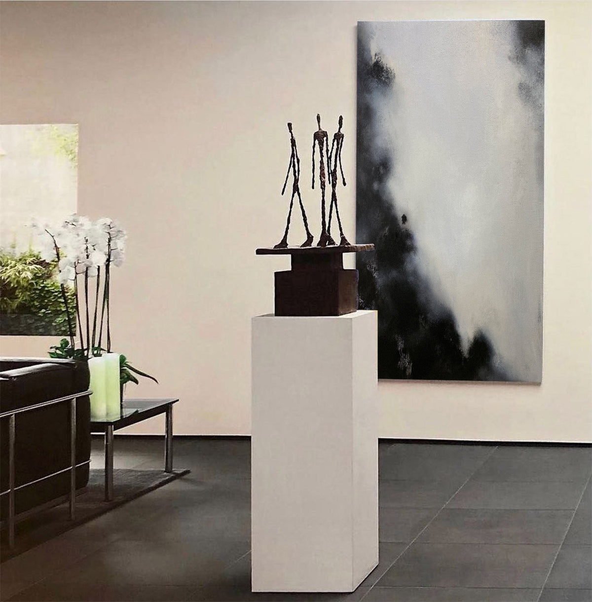 Monochrome Cloud Abstract Painting