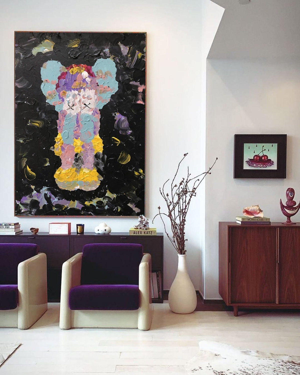 Kaws Inspired Impasto Figure Painting