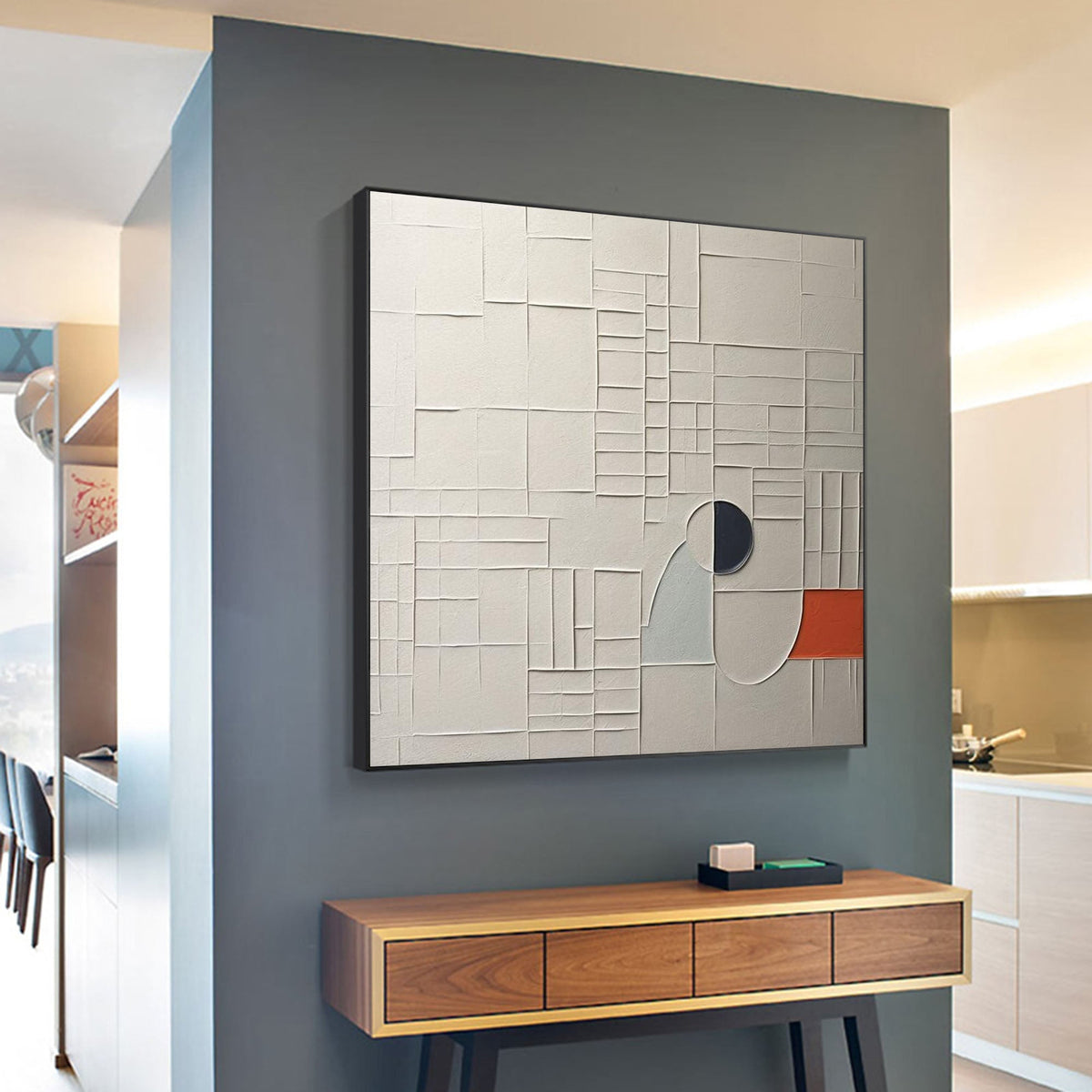 Wall Art Plaster Wabi-Sabi Geometric Abstract