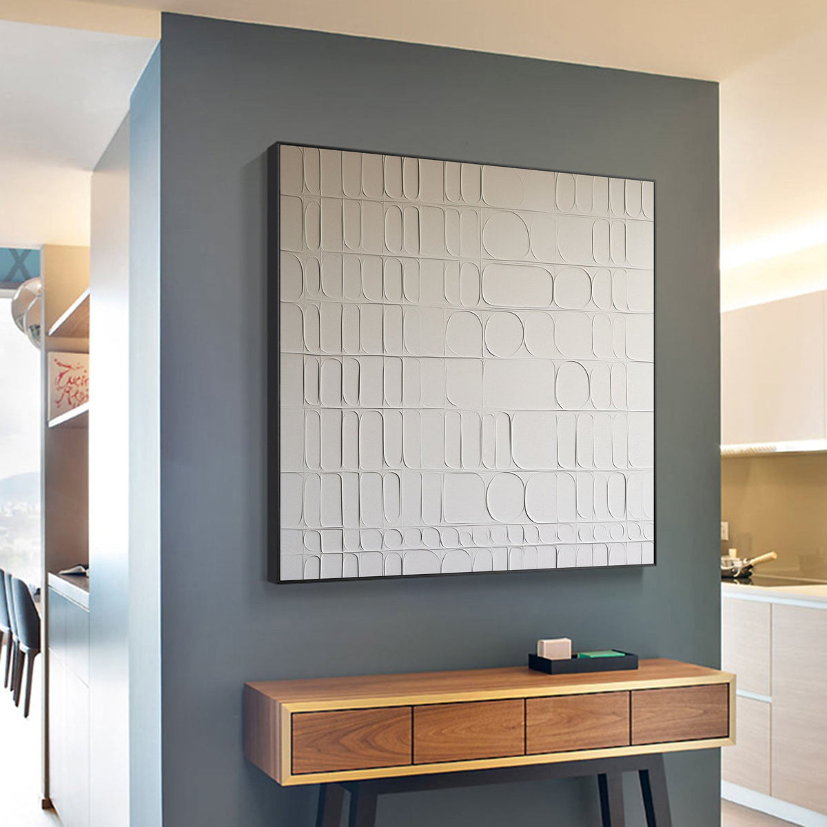 Minimalist Geometric Bas-Relief Wall Art
