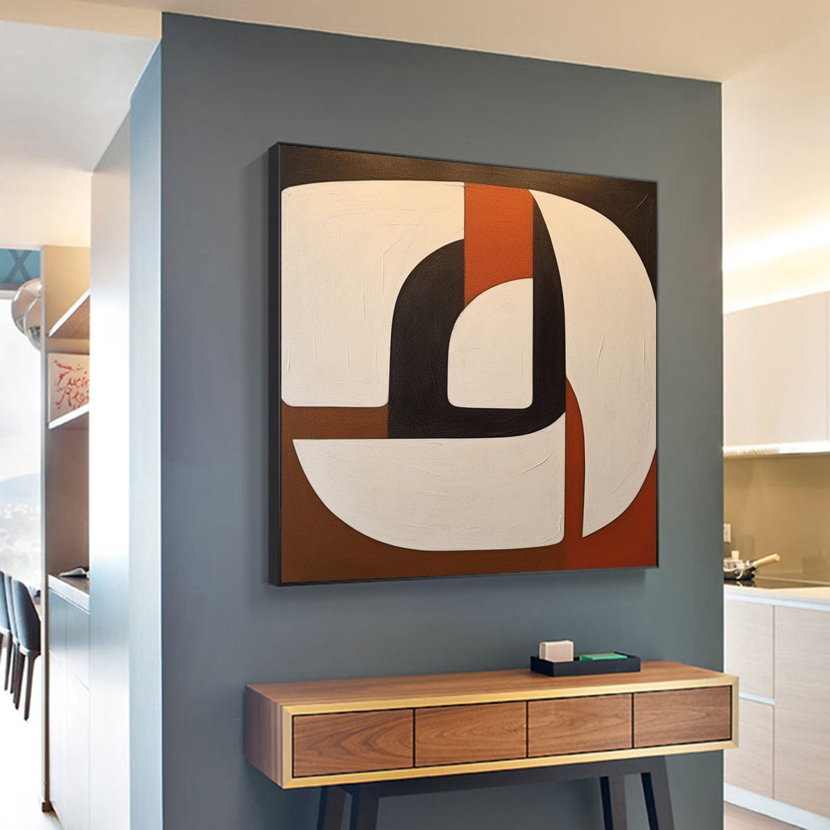 Wall Art Organic Geometric Oil Painting