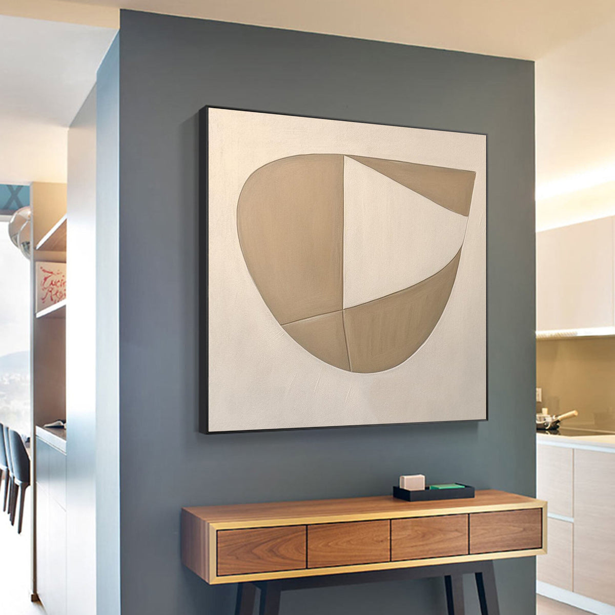 Neutral Organic Shapes Minimalist Painting