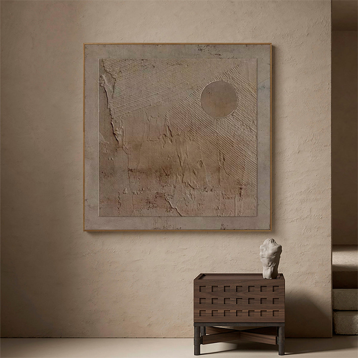 Wall Art Wabi-Sabi Neutral Raw Impasto