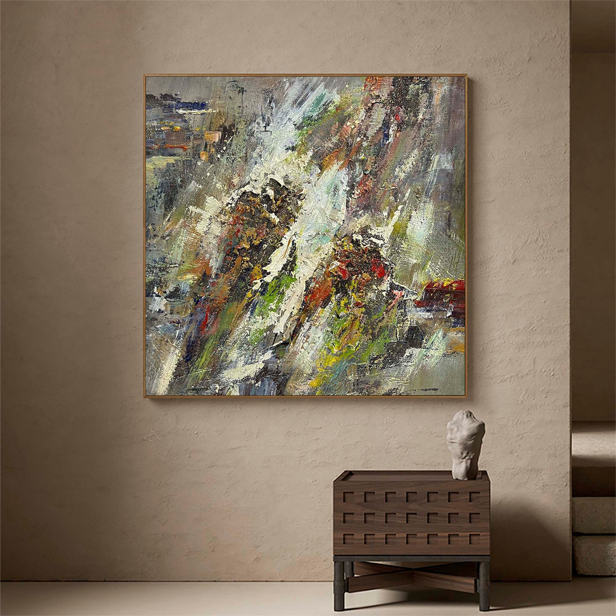 Abstract Mountain Landscape Textured Canvas Wall Art