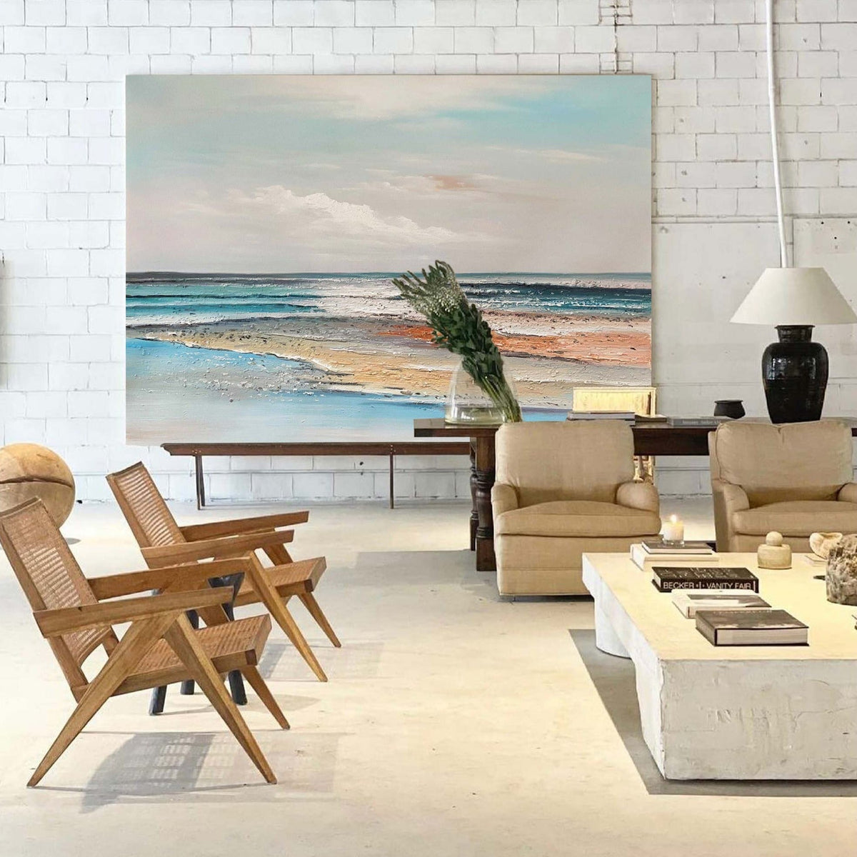 Turner Style Coastal Seascape Canvas Wall Art