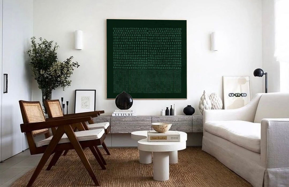 Minimalist Textured Geometric Painting