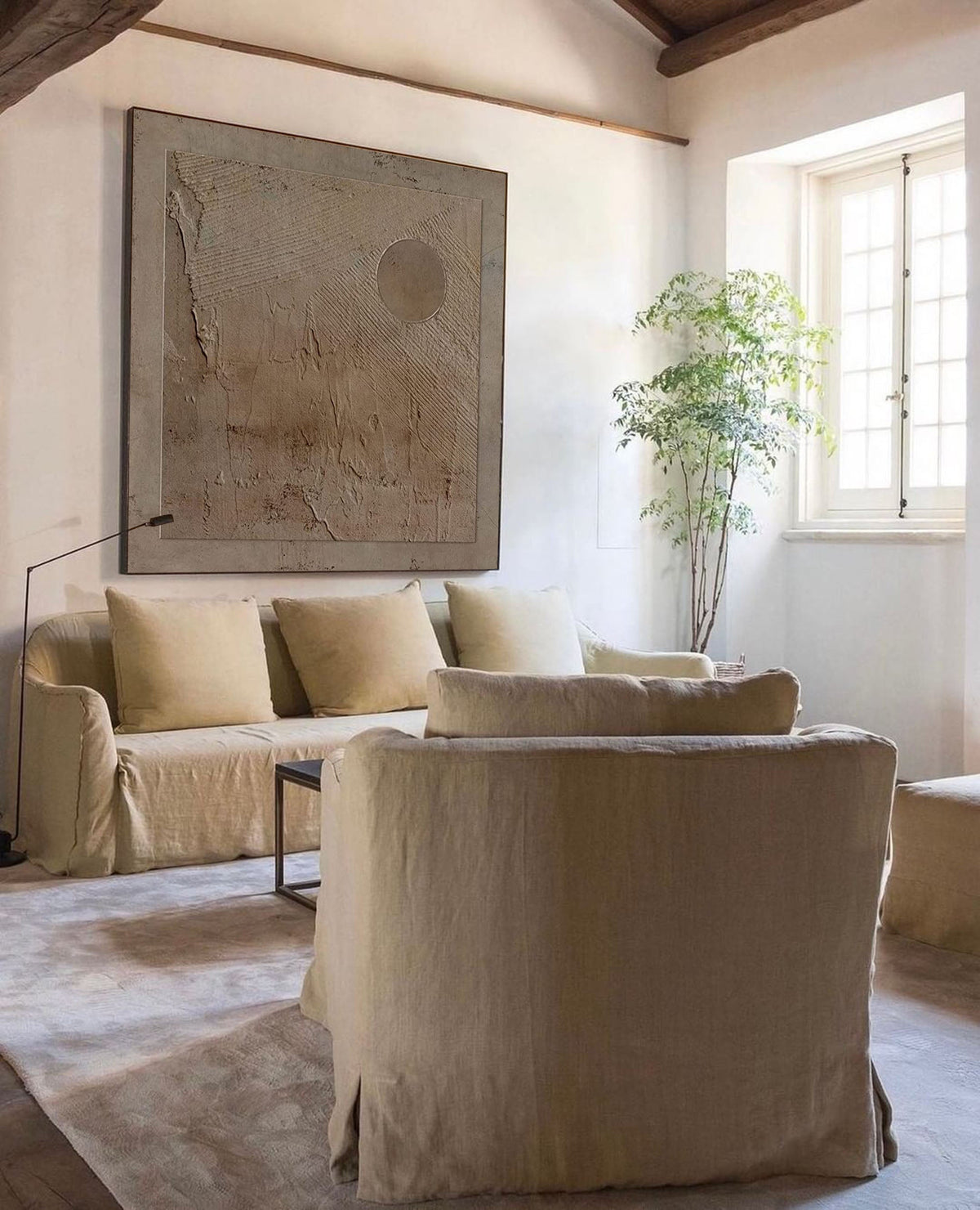 Wall Art Wabi-Sabi Neutral Raw Impasto