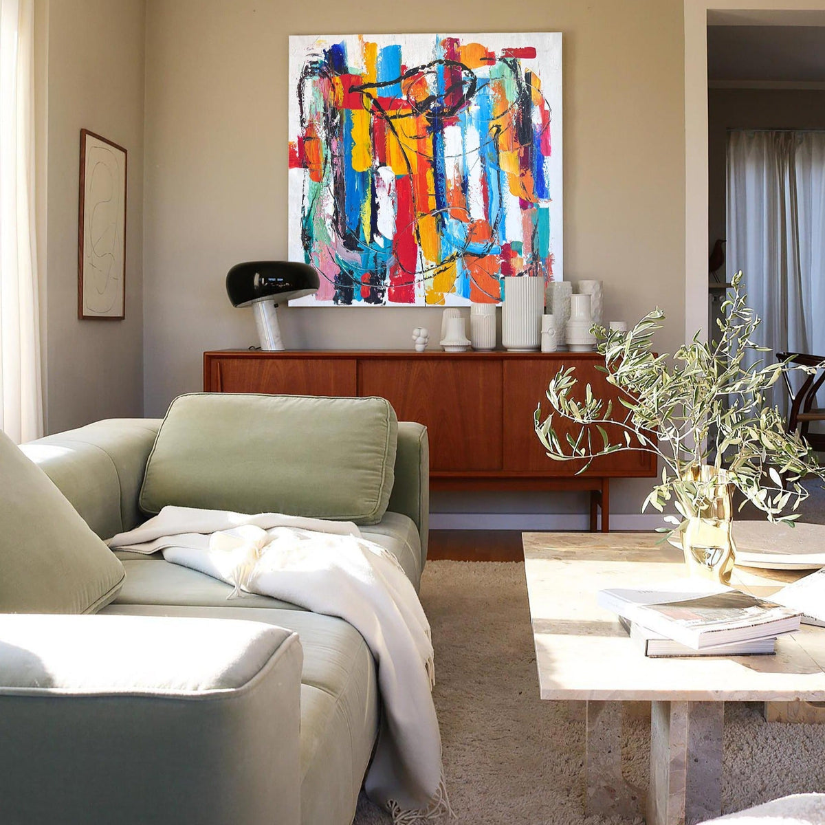 Colorful Abstract Expressionist  Painting