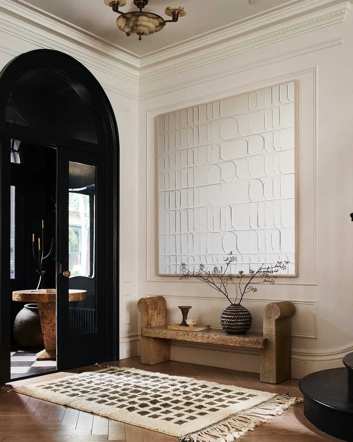 Minimalist Geometric Bas-Relief Wall Art
