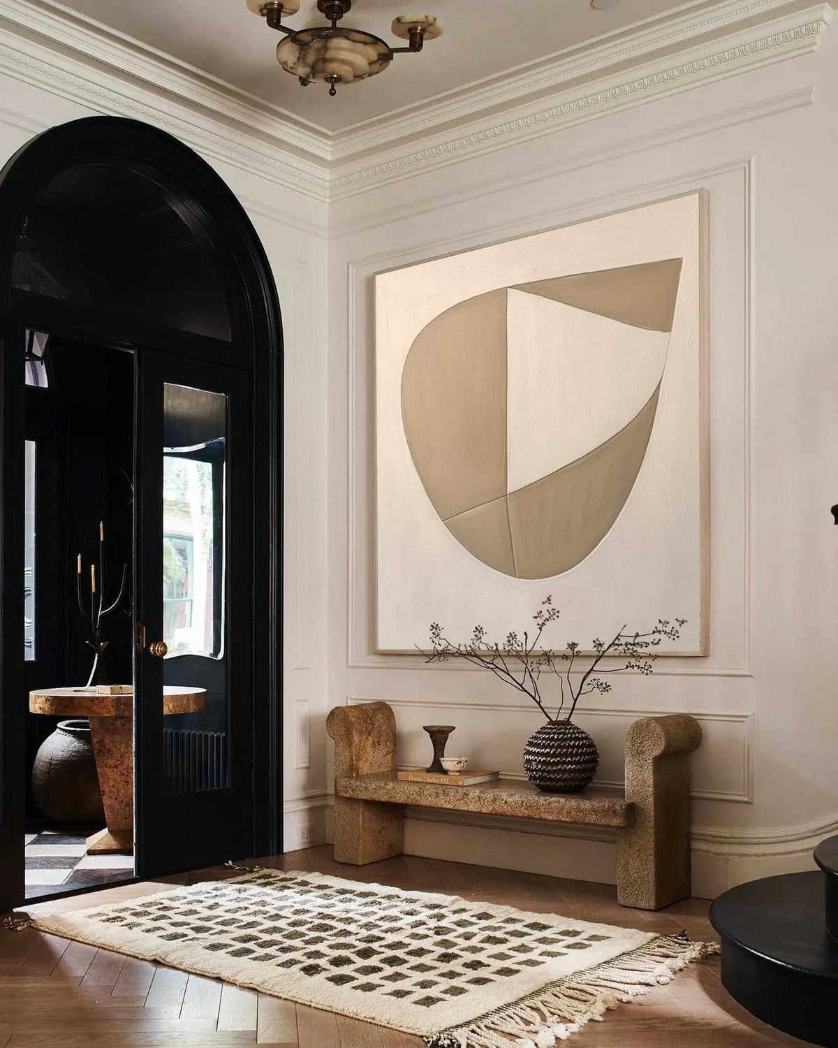 Neutral Organic Shapes Minimalist Painting