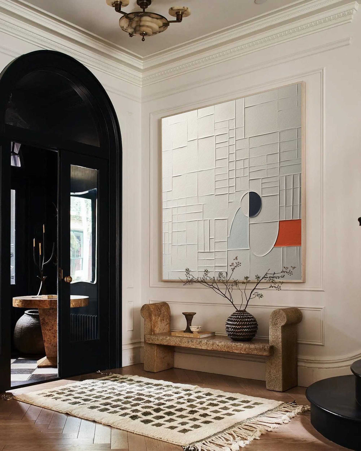 Wall Art Plaster Wabi-Sabi Geometric Abstract