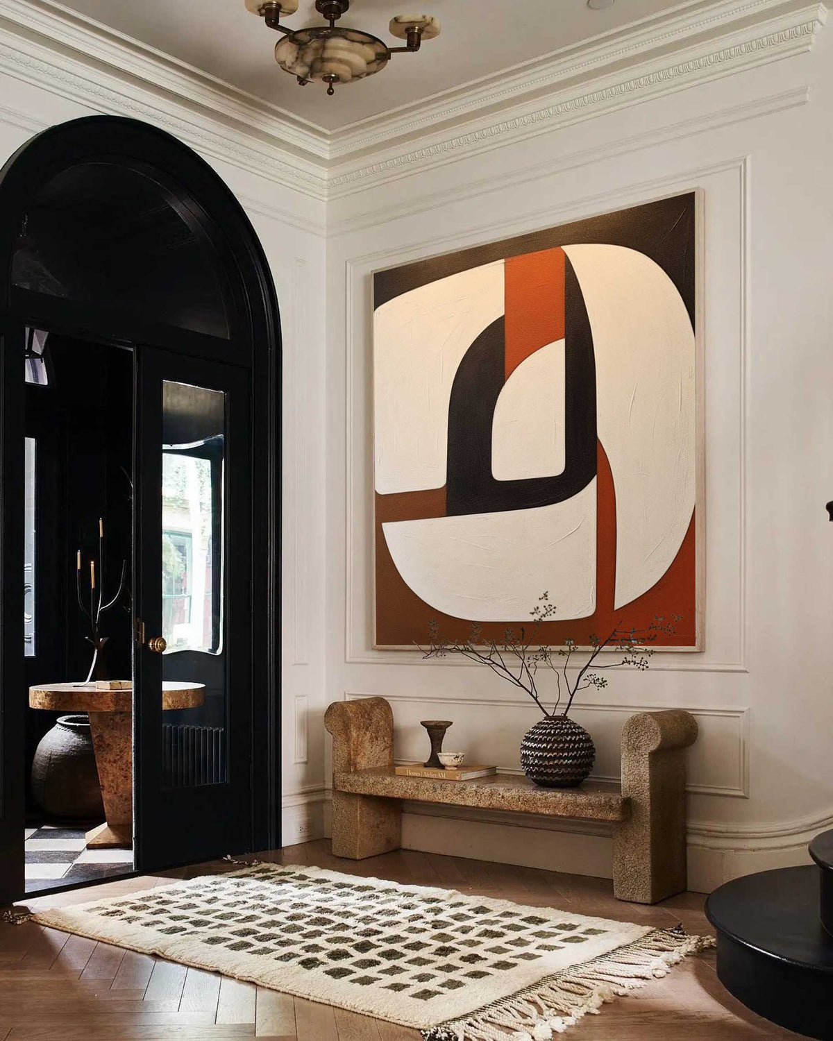 Wall Art Organic Geometric Oil Painting