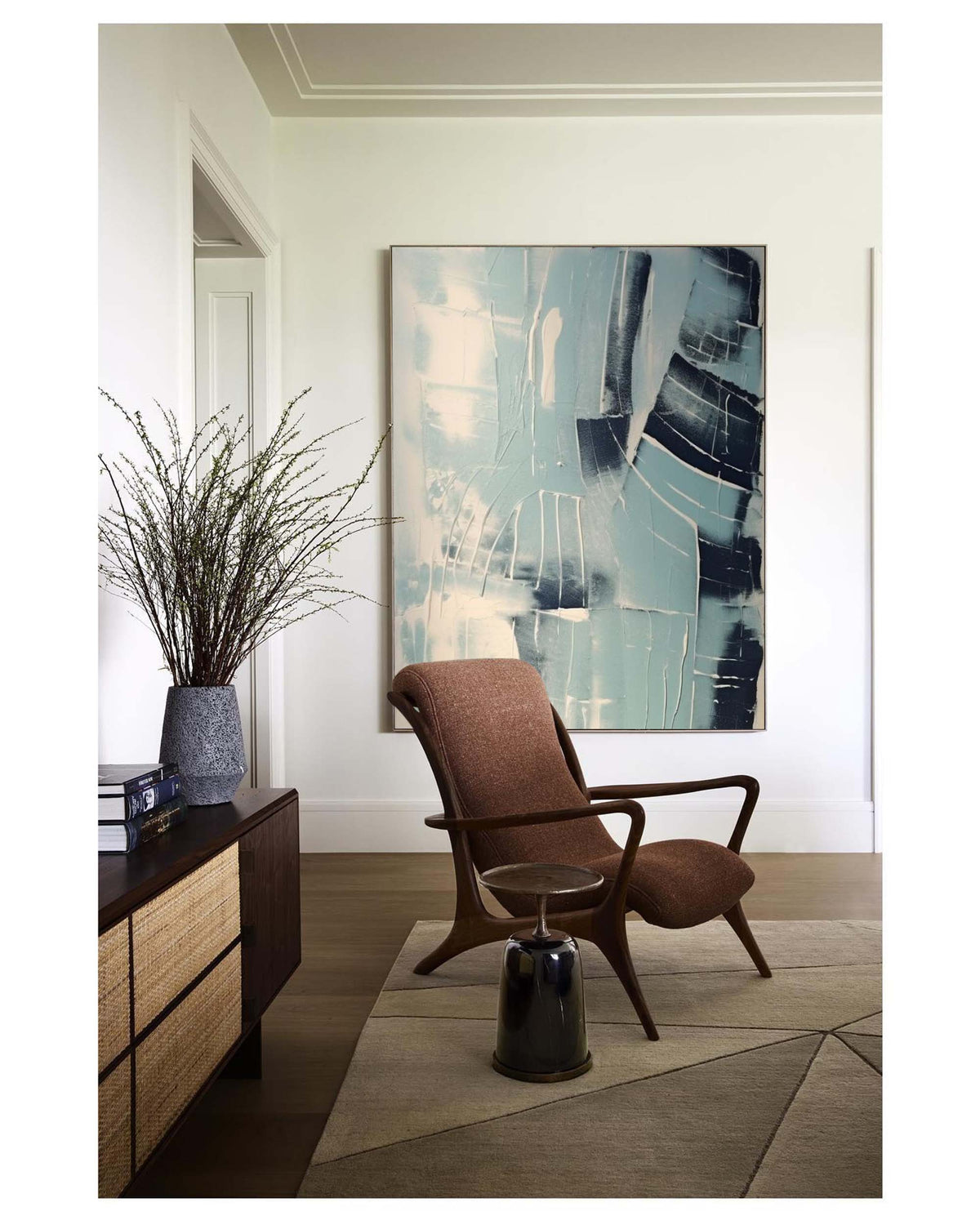 Wall Art Geometric Minimalist Layered Impasto