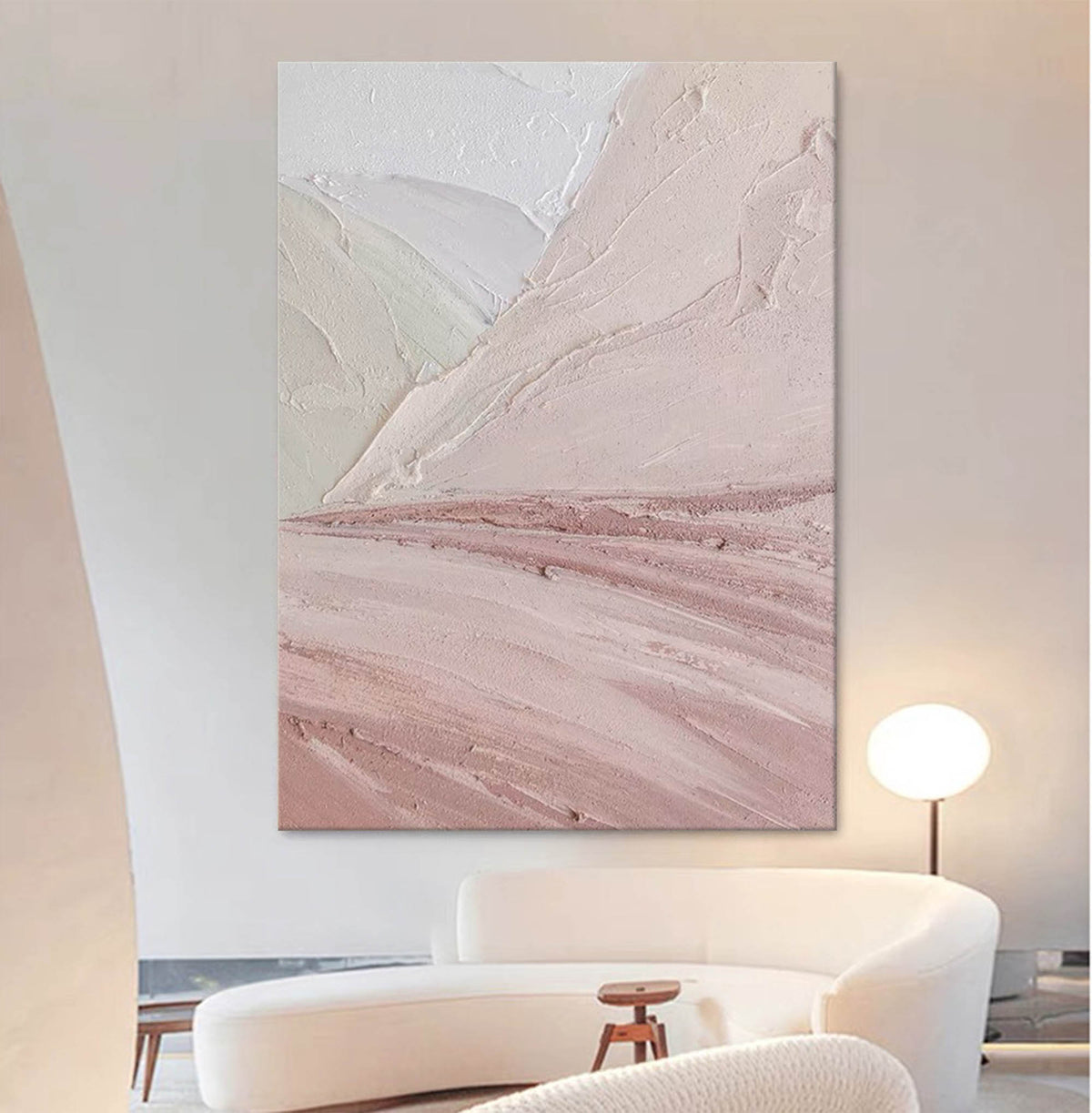 Soft Pastel Landscape Impasto Oil Painting