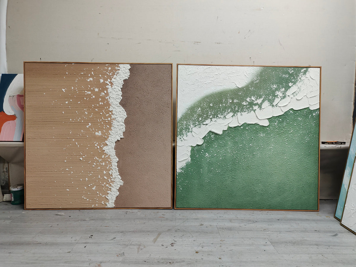 Wall Art Abstract Beach Scene Foam Coastal
