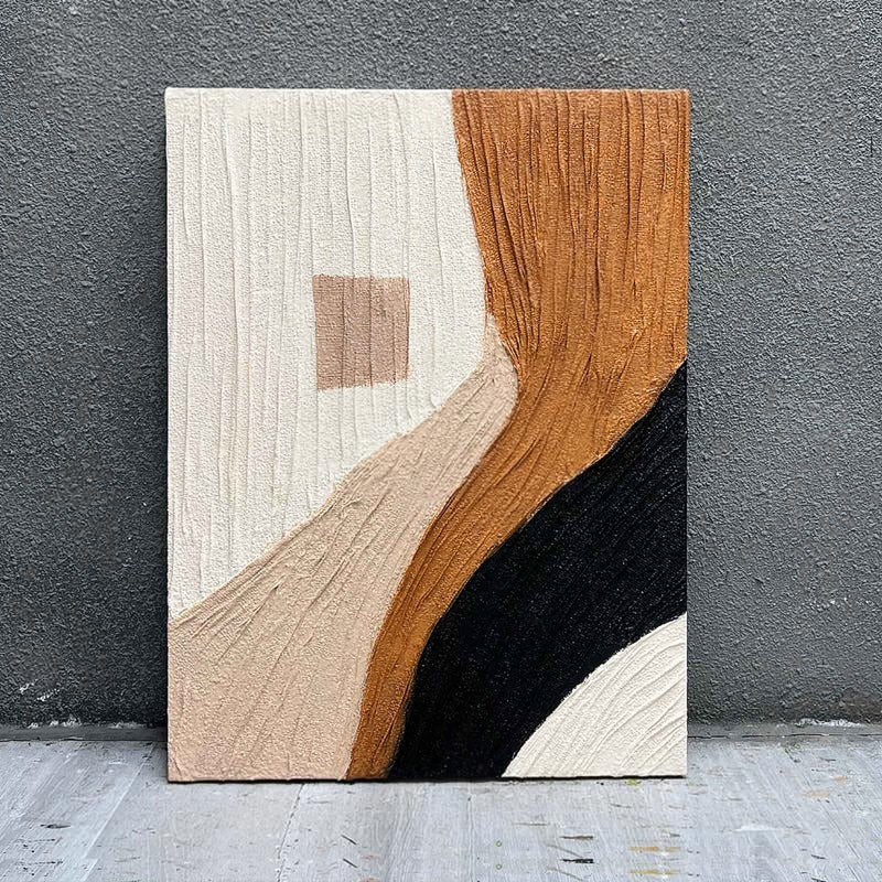 Neutral Tone Textured Abstract Wall Art