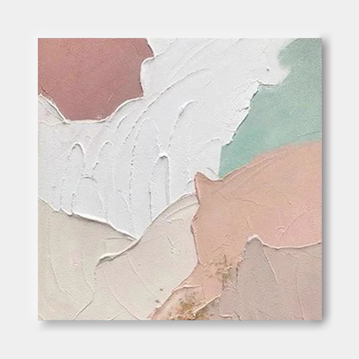 Soft Pastel Impasto Oil Painting 3D Texture
