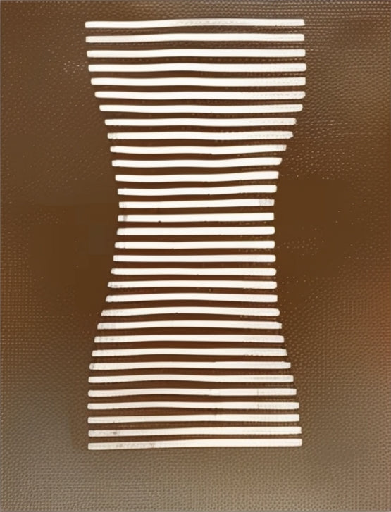 Wall Art Minimalist Hourglass Line Plaster