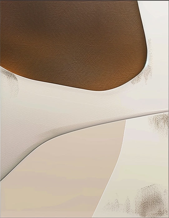 Wall Art Brown Beige Abstract Minimalist Shape