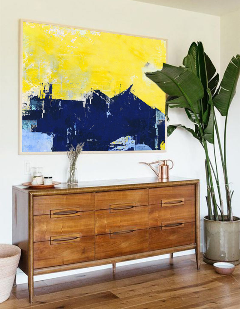 Orange And Blue Abstract Art