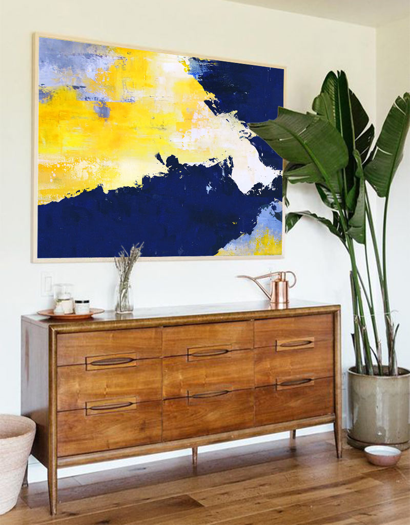 Blue And Yellow Abstract Art