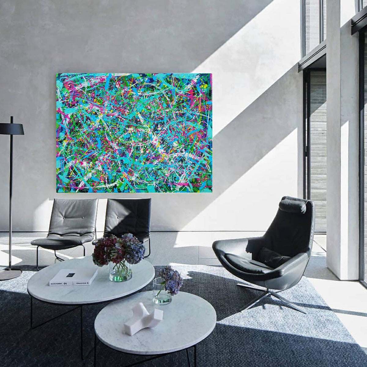 Vibrant Abstract Expressionist Oil Painting