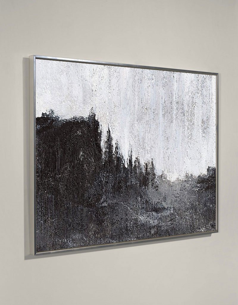 Monochromatic Forest Landscape Painting