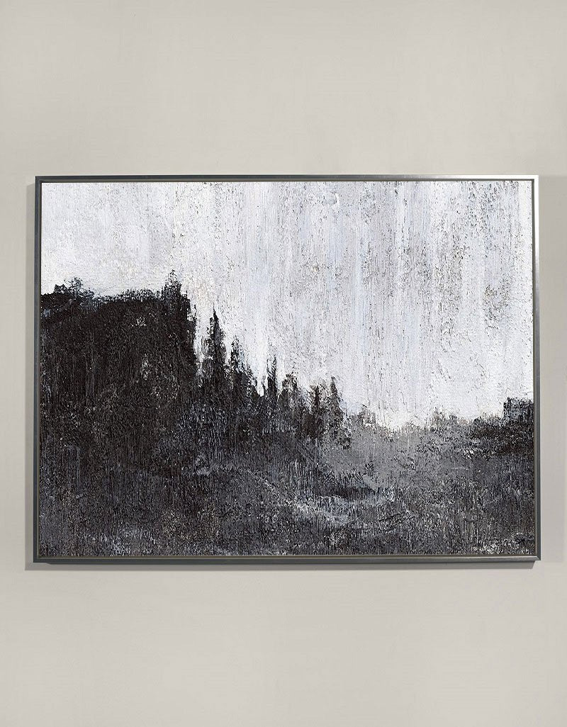Monochromatic Forest Landscape Painting