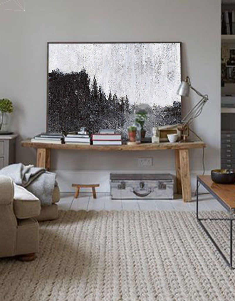 Monochromatic Forest Landscape Painting