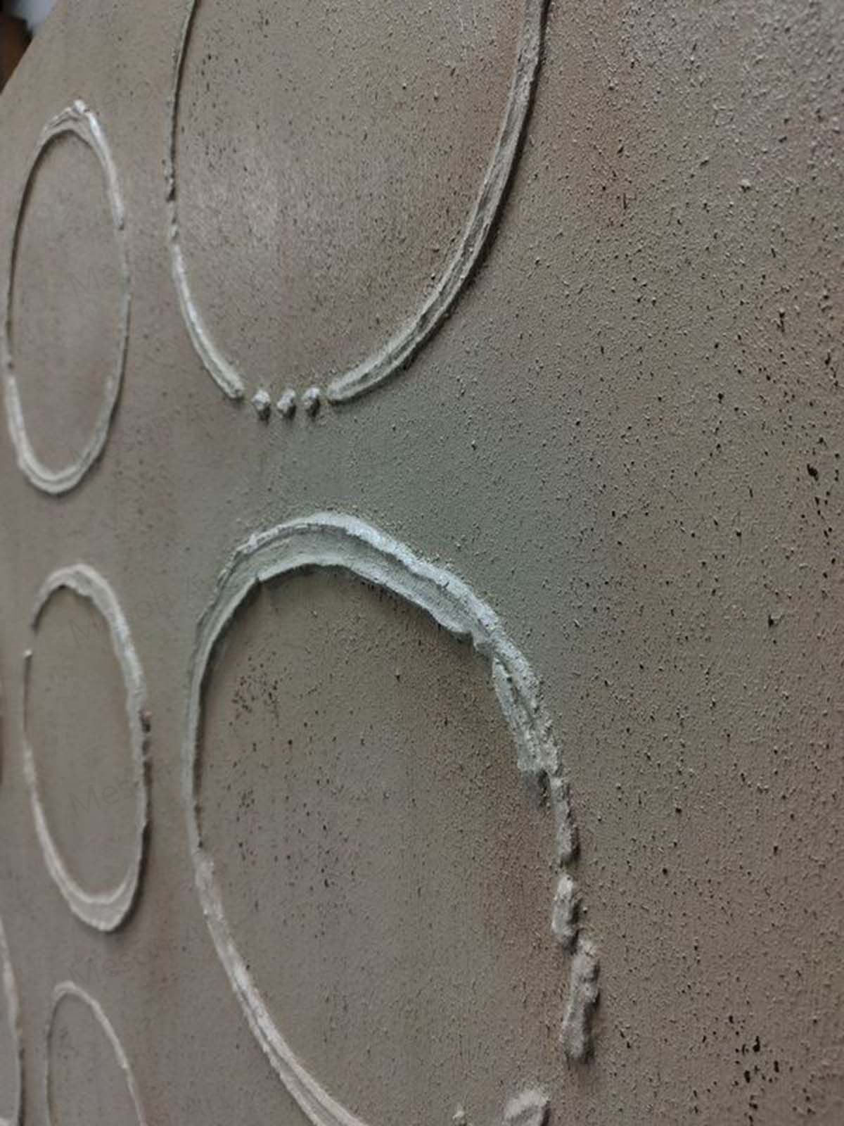 Wabi-Sabi Minimalist Circular Grid Textured Wall Art