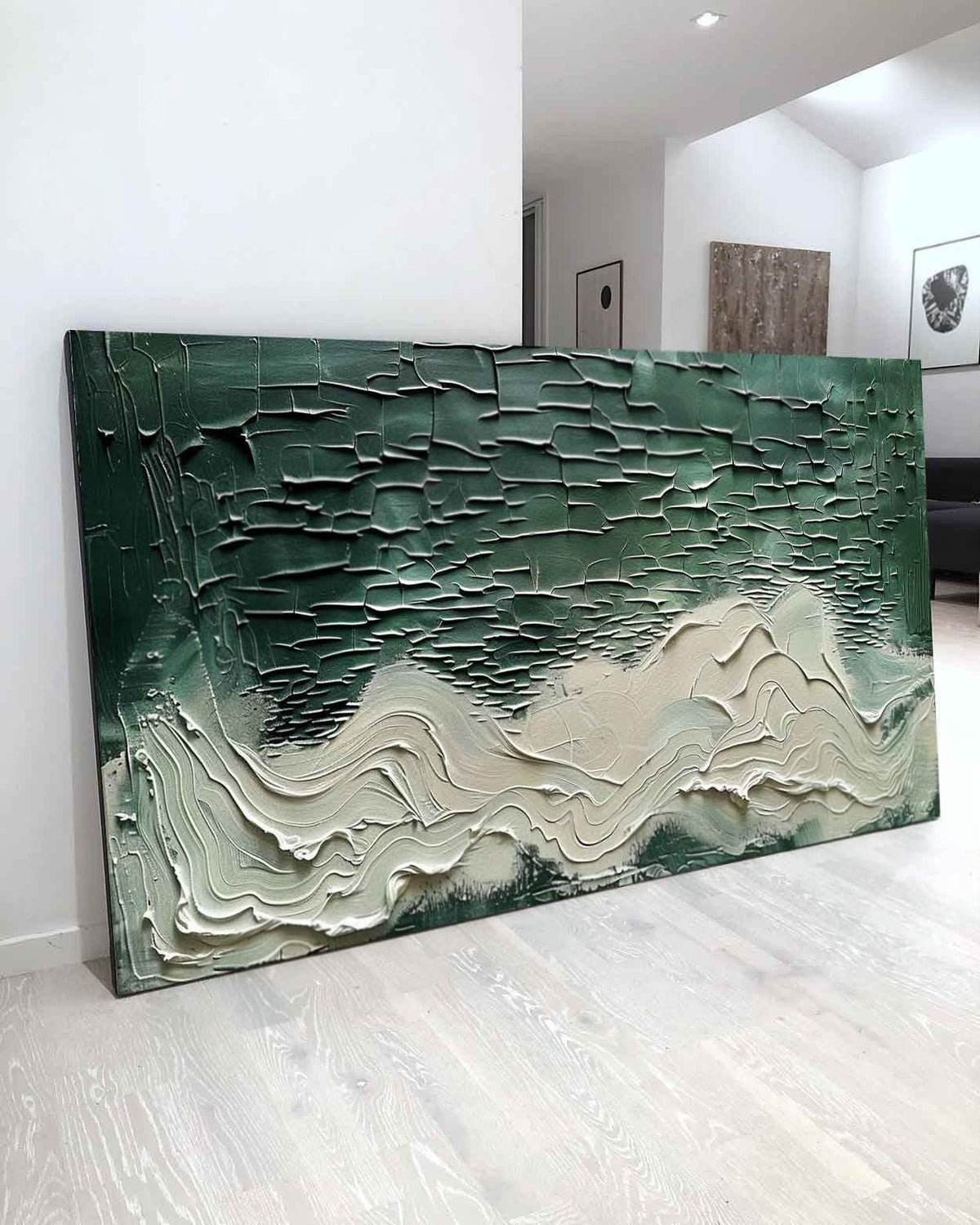 Wall Art Horizontal 3D Impasto Ocean Wave