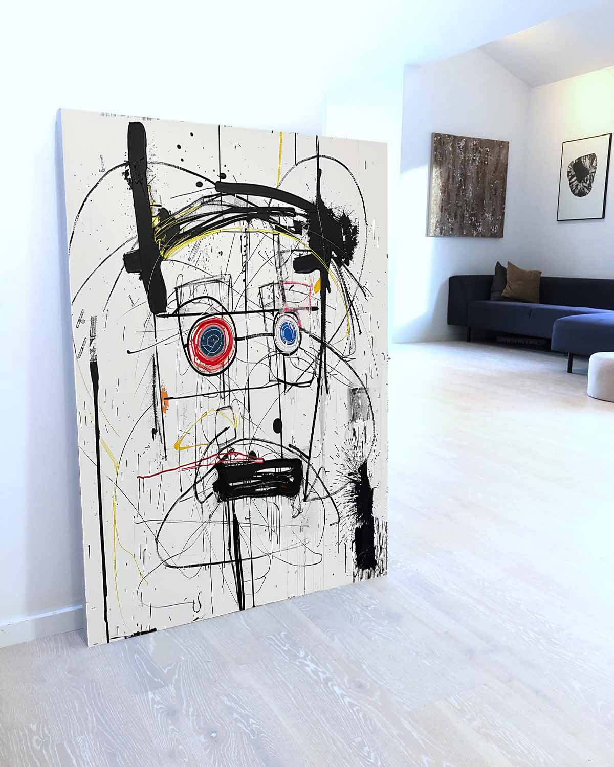 Wall Art Abstract Graffiti Hand Drawn Modern