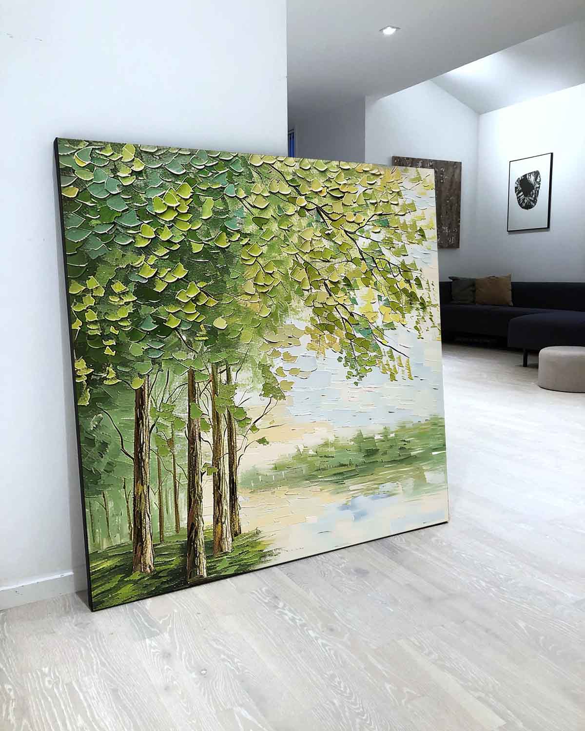 Wall Art Landscape Leaf Tree Serene Rustic