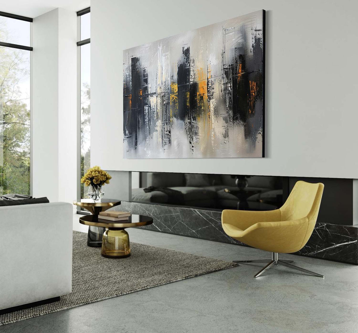 Wall Art Impressionist Urban Cityscape Skyscraper