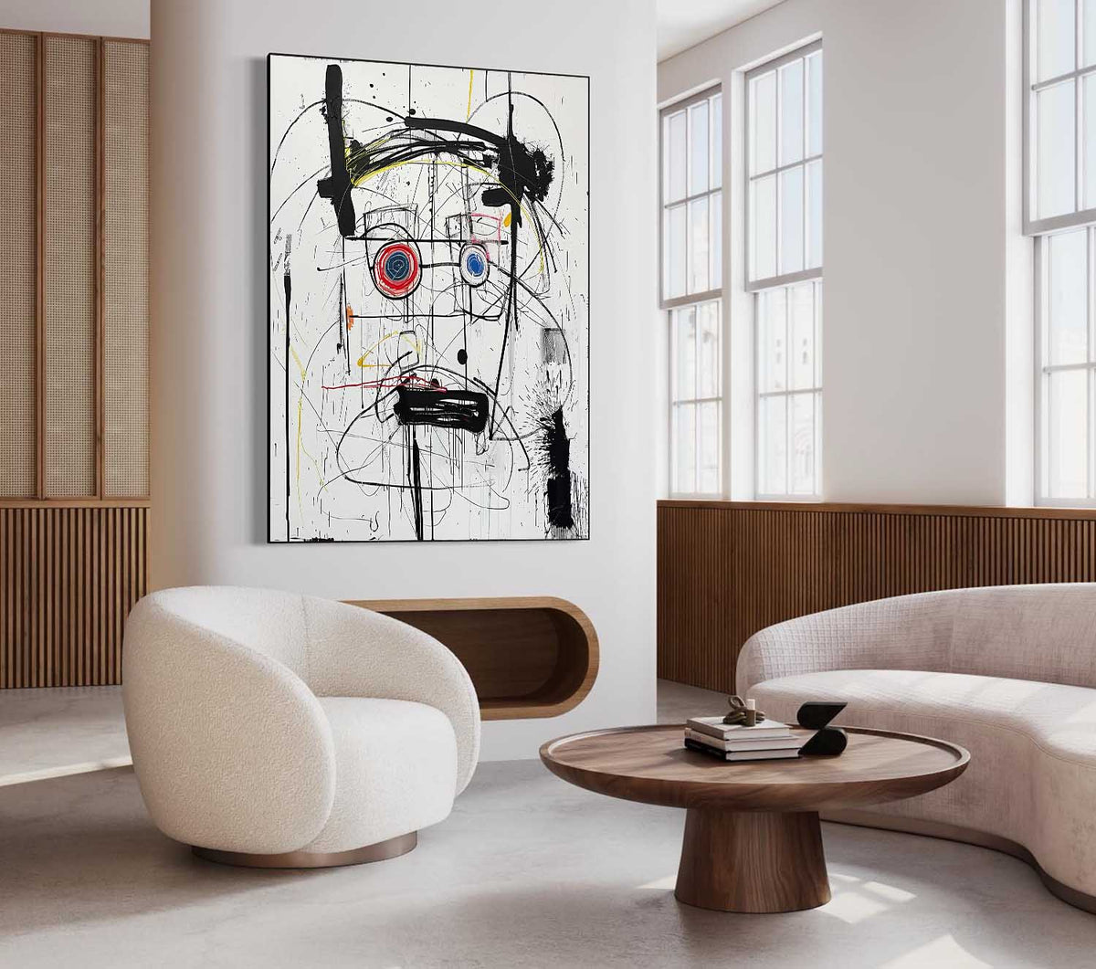 Wall Art Abstract Graffiti Hand Drawn Modern
