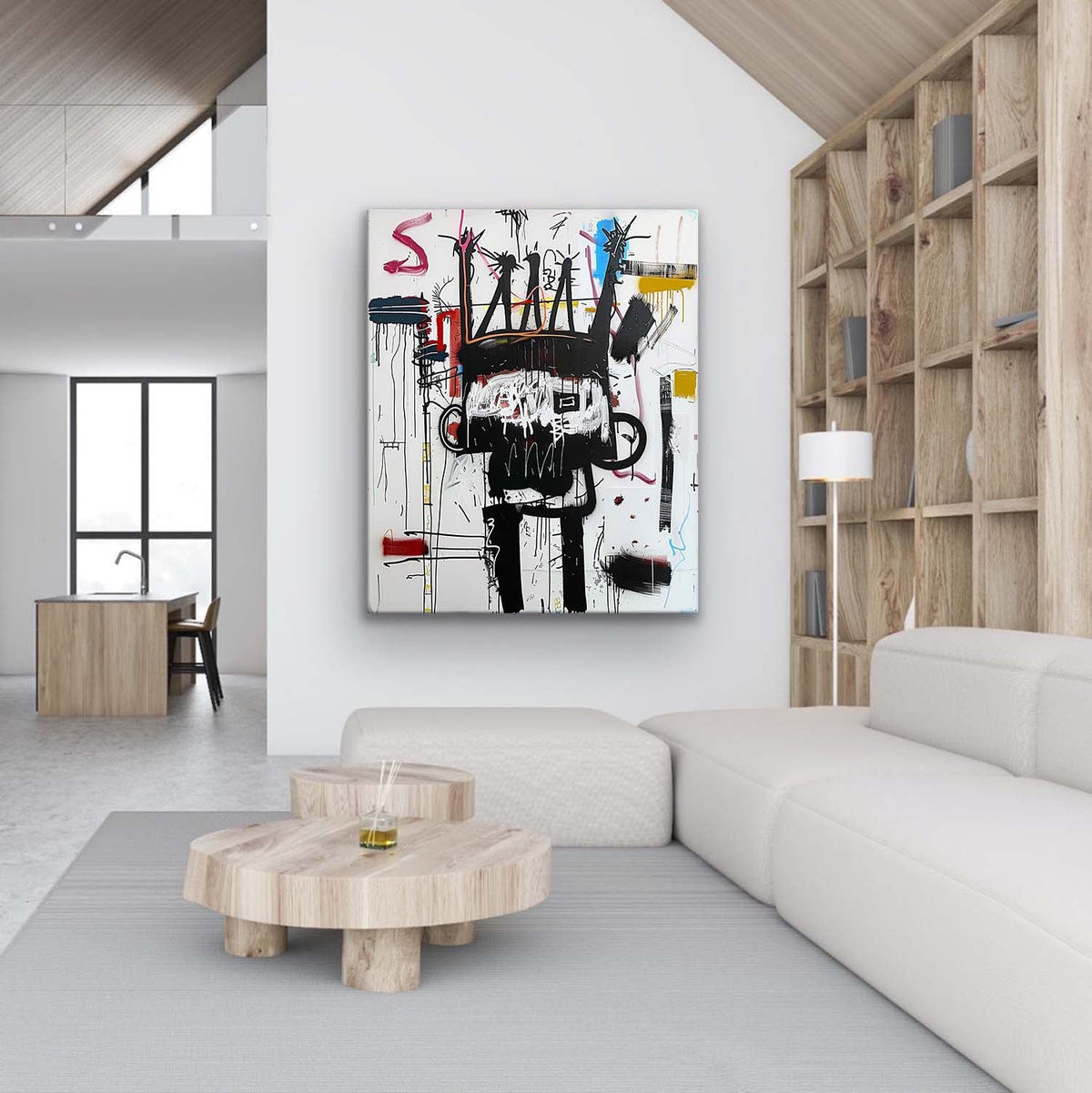 Wall Art Bold Textured Basquiat Inspired