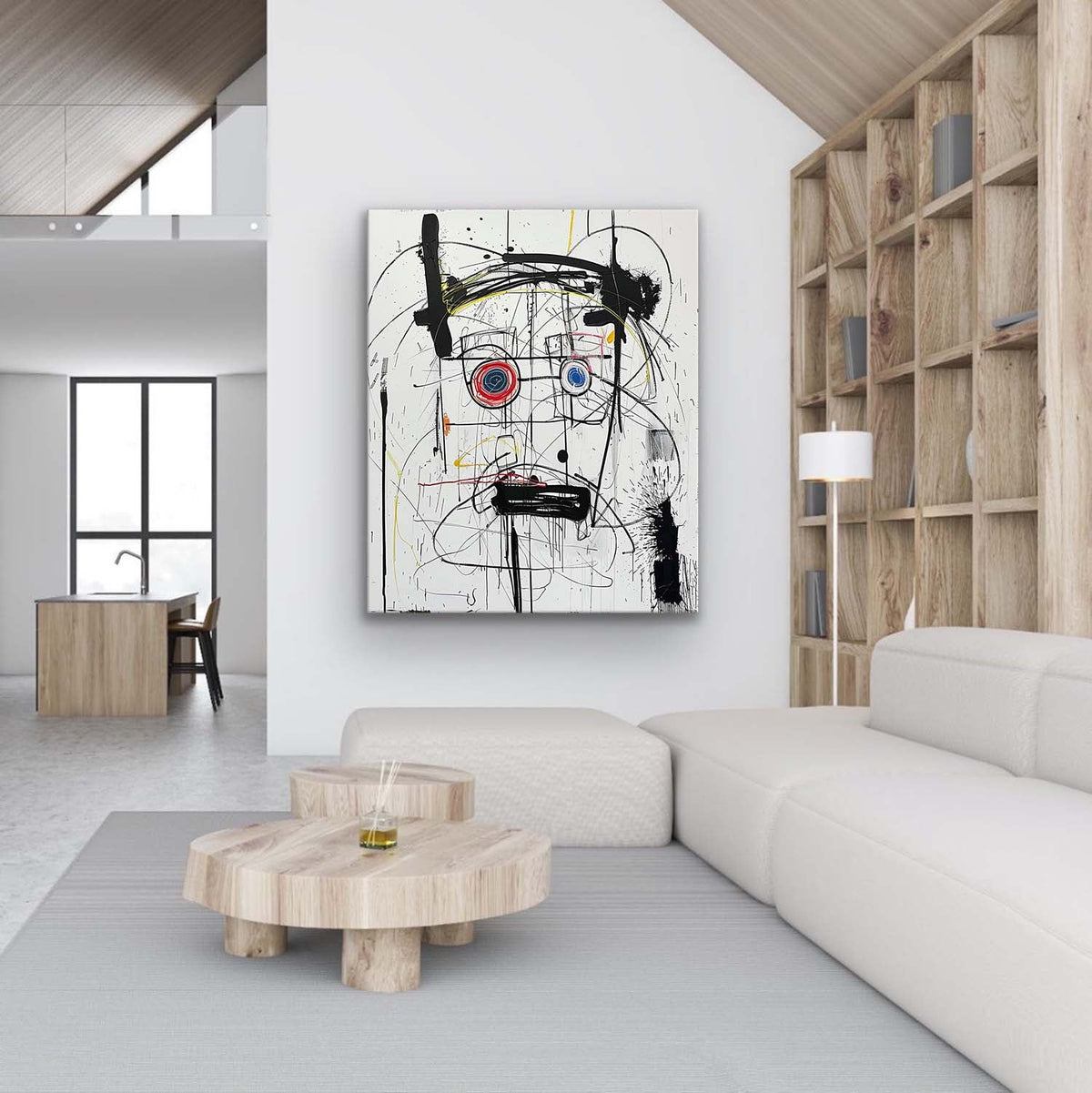 Wall Art Abstract Graffiti Hand Drawn Modern