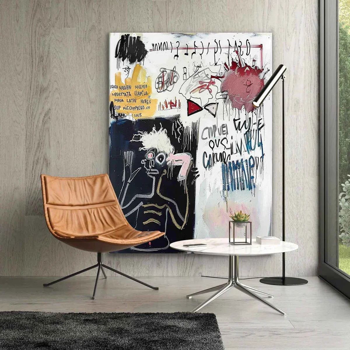 Abstract Graffiti Neo-Expressionist Oil Painting