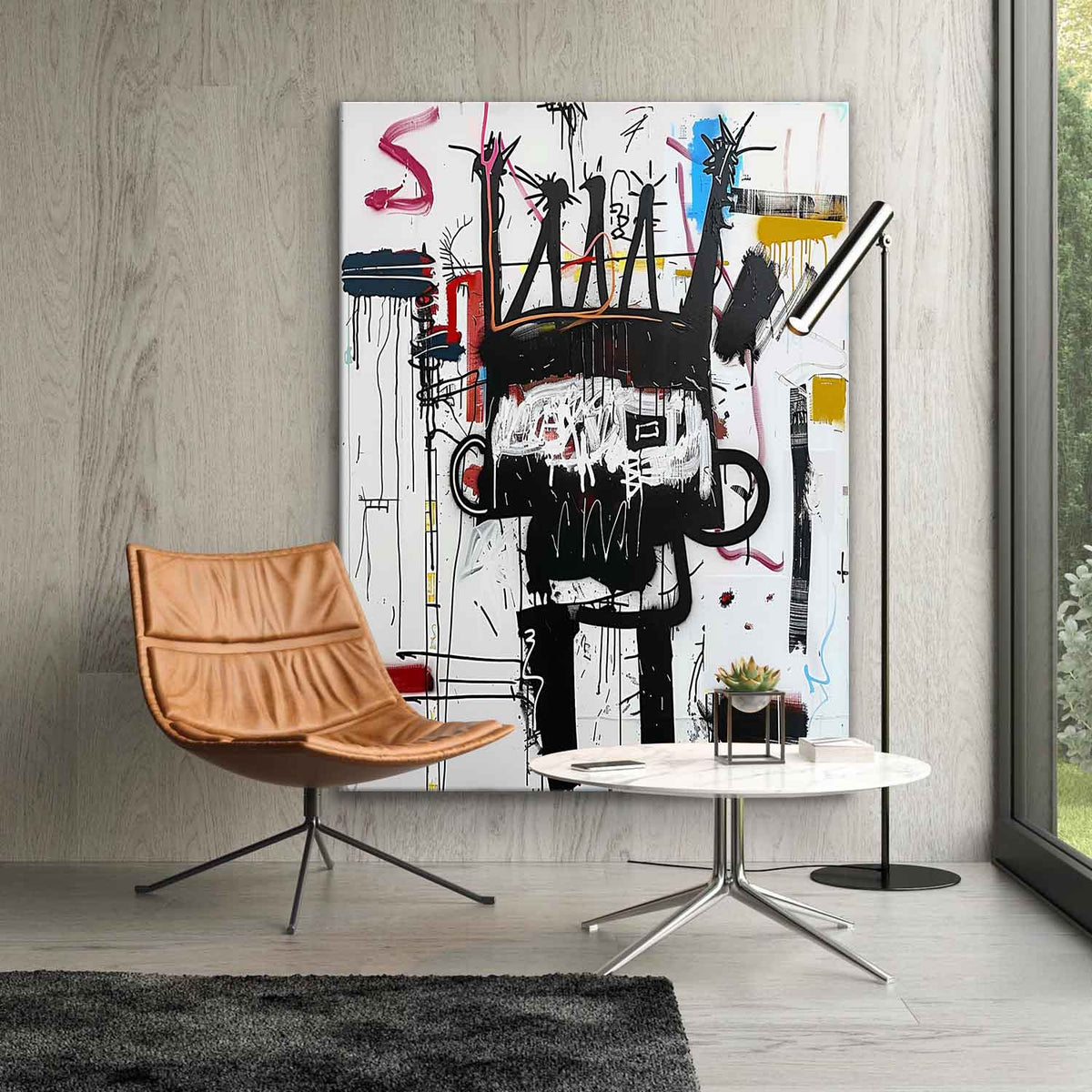 Wall Art Bold Textured Basquiat Inspired
