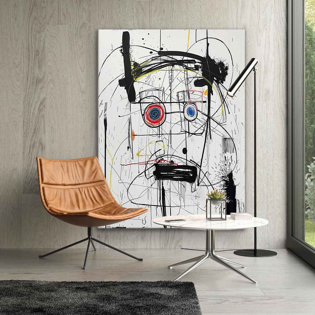 Wall Art Abstract Graffiti Hand Drawn Modern