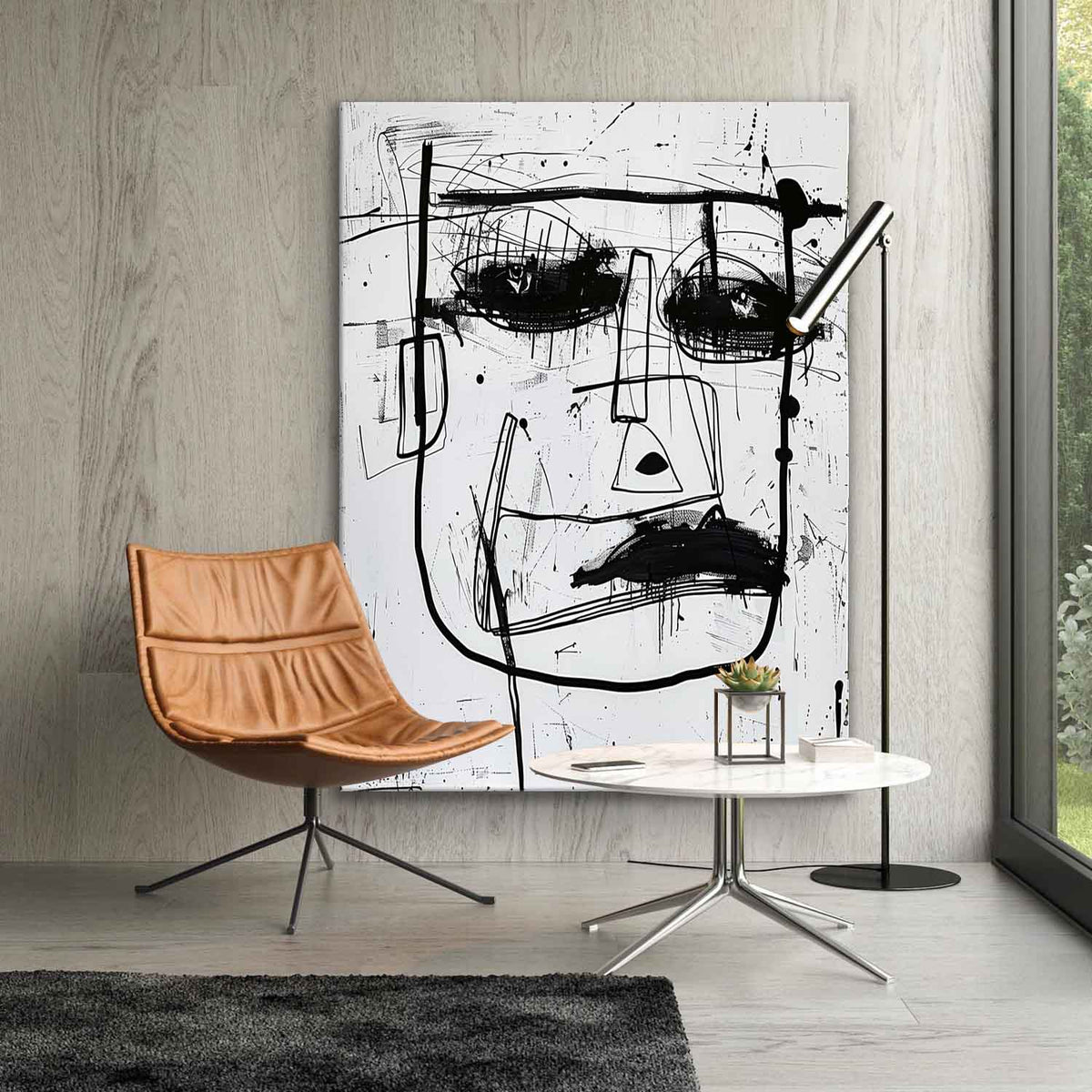 Wall Art Bold Graffiti Monochrome