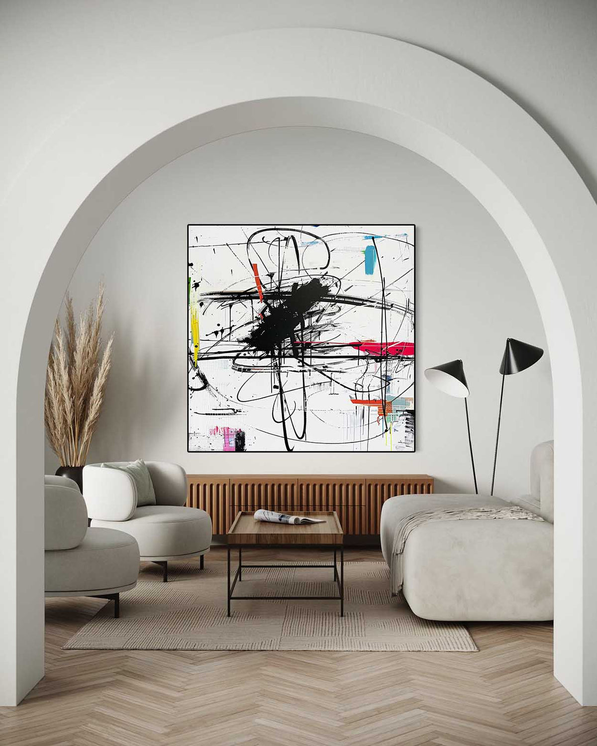 Wall Art Vibrant Graffiti Multicolor