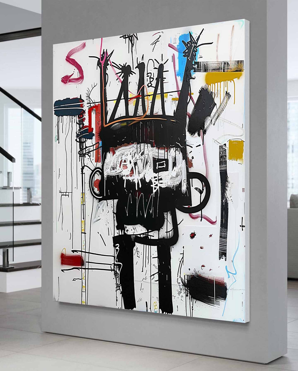 Wall Art Bold Textured Basquiat Inspired