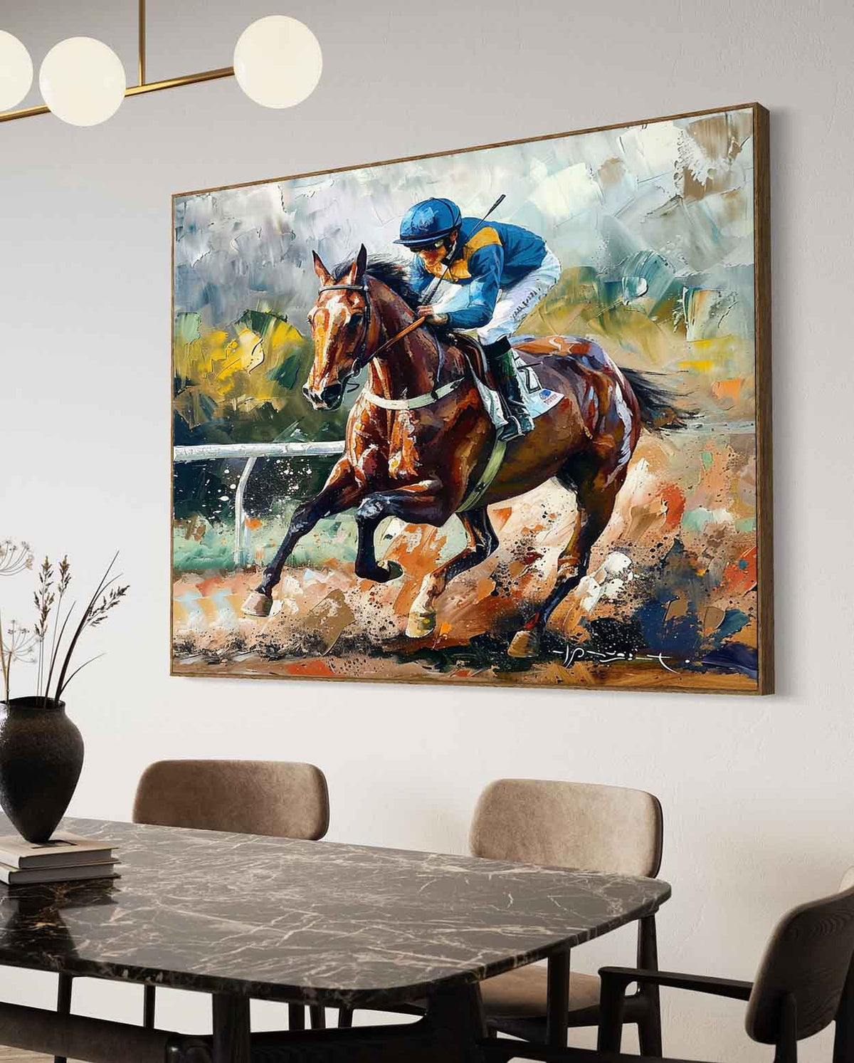 Wall Art Horse Warm Textured Realistic Rustic