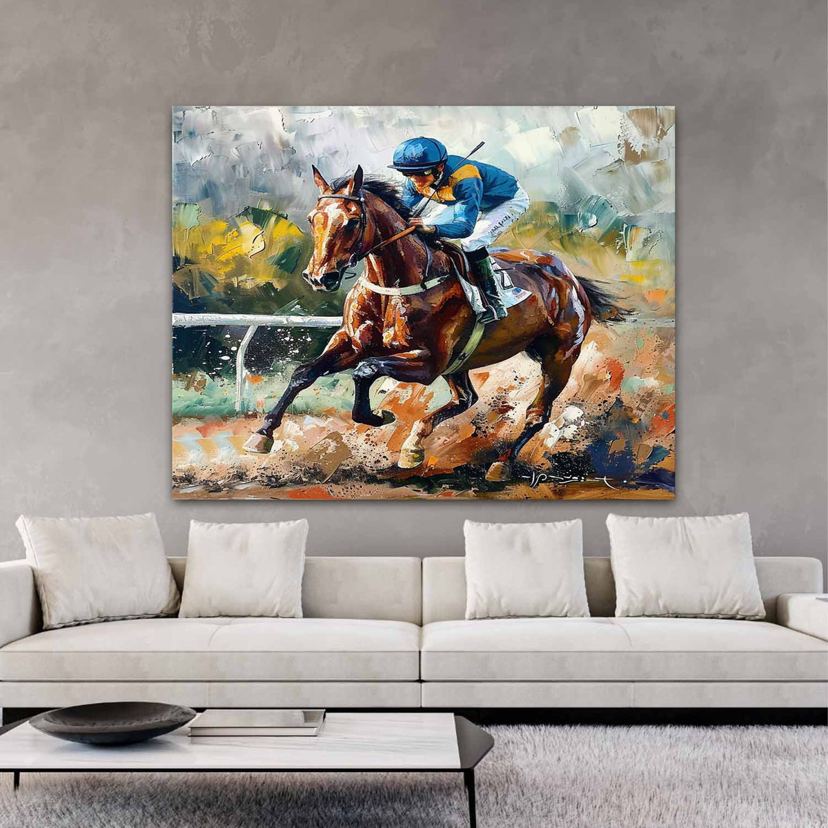 Wall Art Horse Warm Textured Realistic Rustic