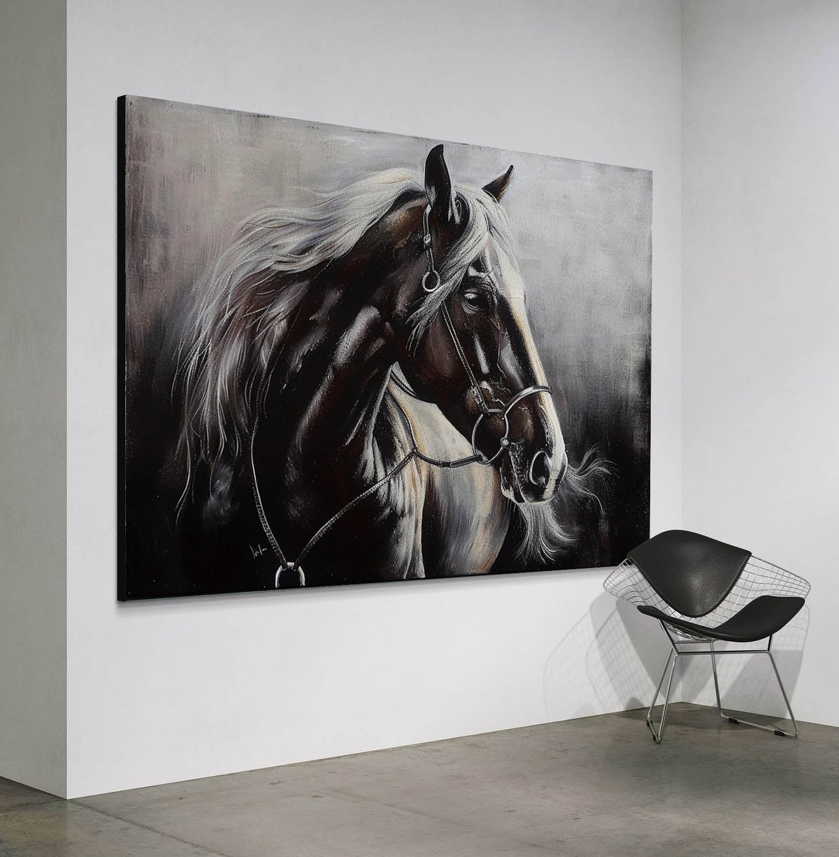 Wall Art Horizontal Realistic Horse