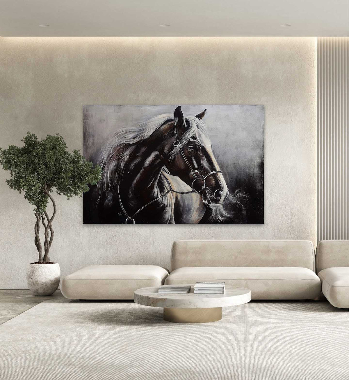 Wall Art Horizontal Realistic Horse
