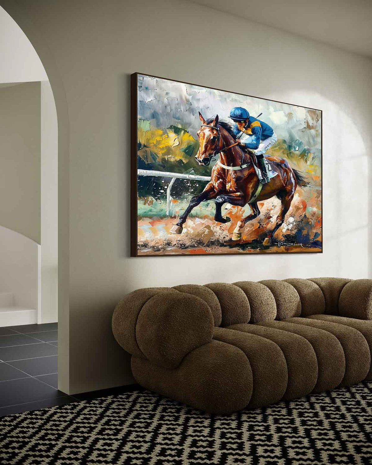 Wall Art Horse Warm Textured Realistic Rustic