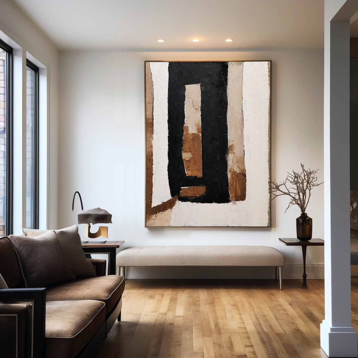 Earthy Geometric Abstract Painting