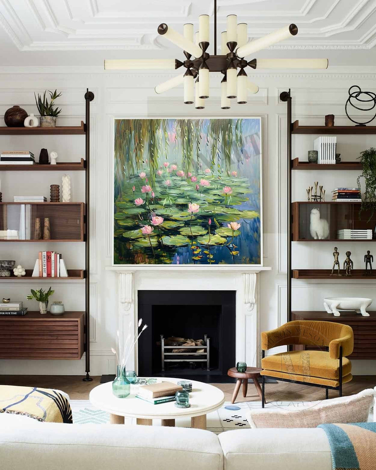 Wall Art Landscape Lotus Atmospheric Ripple